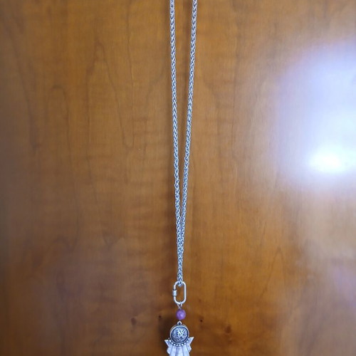 Ethnasia necklace like new, pink and silver