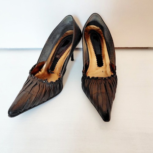 Leather brown pumps used, size 40