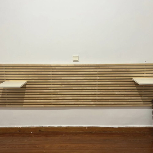 IKEA headboard like new with 4 shelves