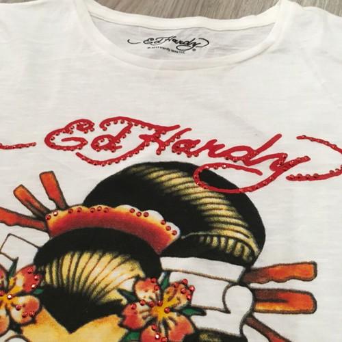 Ed Hardy t-shirt Women Geisha M white new