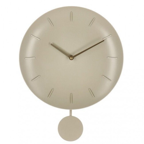 Bizzotto Jair wall clock with pendulum, gray brown, Ø30x6x39.5 cm