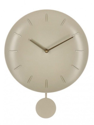 Bizzotto Jair wall clock with pendulum, gray brown, Ø30x6x39.5 cm