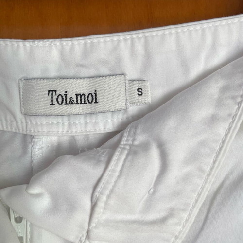 White high-waisted shorts Toi&Moi like new, size S