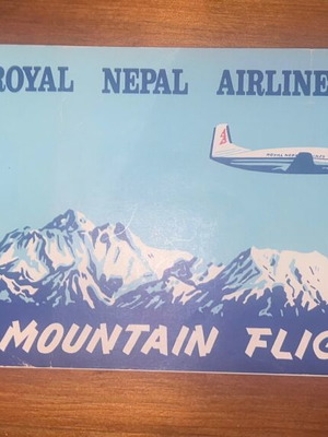 Advertising brochures used, pack of 2, Himalaya Everest mountaineering airplane
