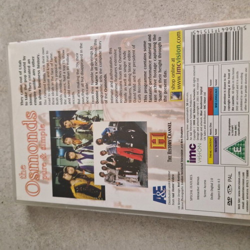 The Osmonds DVD like new, the story of the band