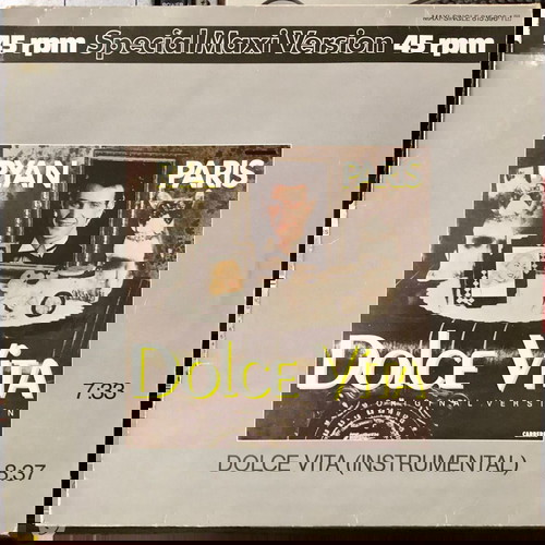 1983 Ryan Paris – Dolce Vita (Original Version) Vinyl, 12", Maxi-Single, 45 RPM
