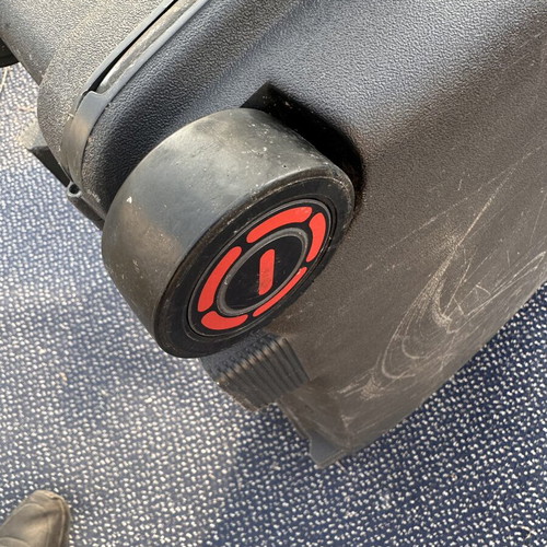 Samsonite hard suitcase used, black with wheels and lock