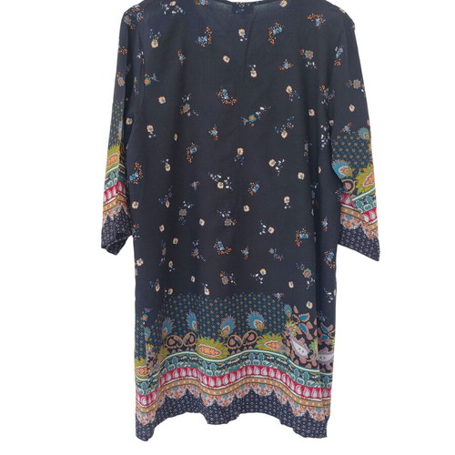 Boho dress tunic viscose with ethnic patterns L/XL like new
