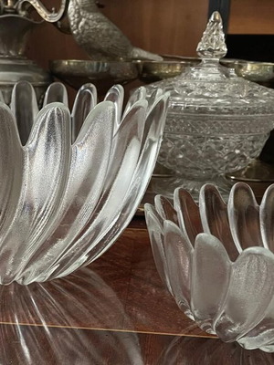 Vintage Walther Glass cups like new, large and small, period glass