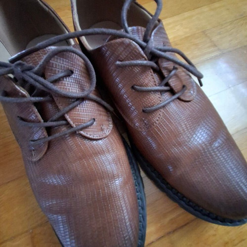 Brown lace-up shoes used size 41