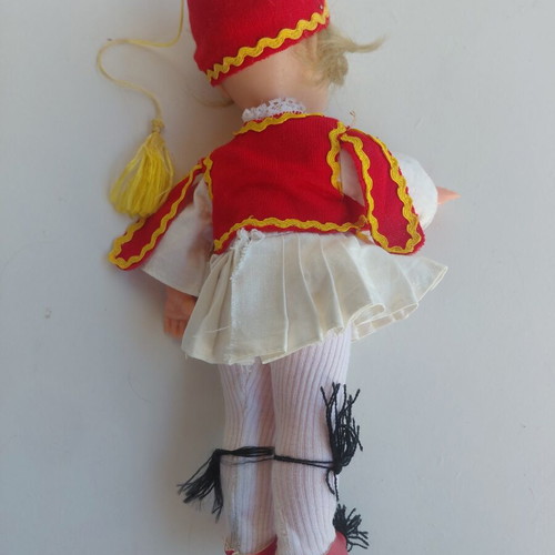 Tsolias Doll Greek Made, 1970s, new