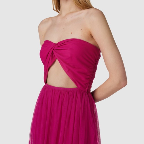 Lace & Beads fuchsia dress like new, size S-M, cut out design