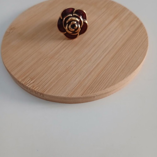 Red Rose Ring with Adjustable Size, New