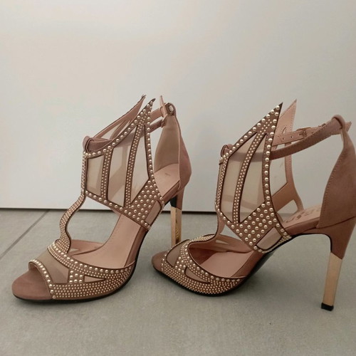Formal sandals used, size 38, 10cm heel, Fred brand