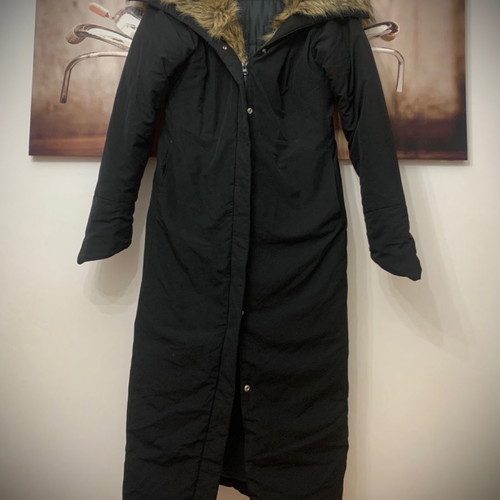 Sisley long down jacket like new, black, size S
