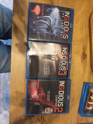 Insidious Chapter 2, Chapter 3, The Last Key Blu-Ray used, 3 horror movies