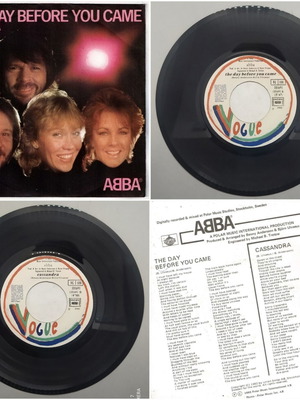 ABBA The Day Before You Came vinyl single used, 1982 synth-pop