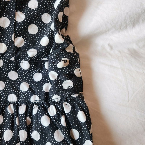 Polka dot dress Bershka used, with strap, black and white