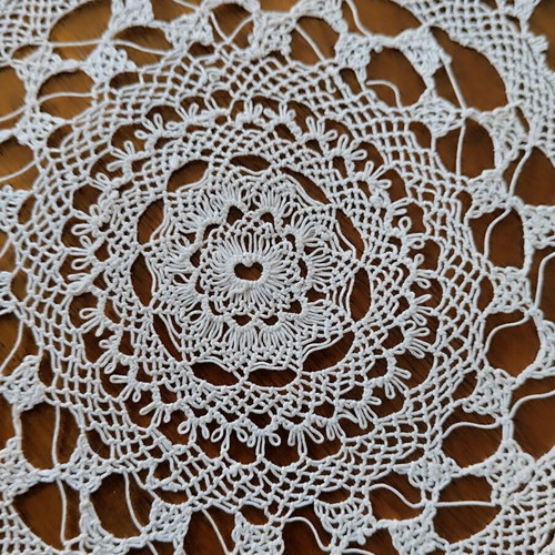 Handmade Traditional Needle Lace White Doily