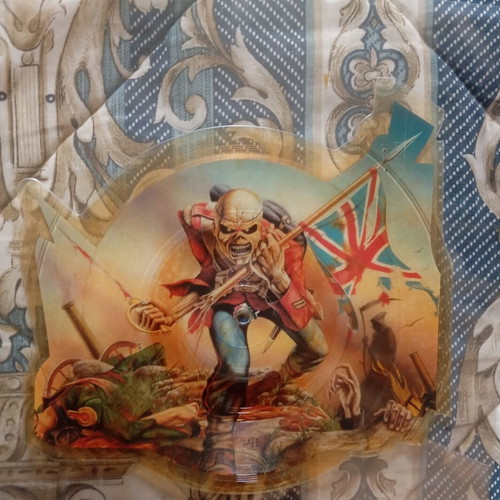Iron Maiden The Trooper 7' Single Shaped Disc U-Cut vinyl like new