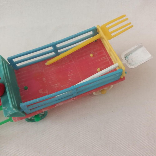 Plastic Horse-Drawn Cart 1960s used with minor wear