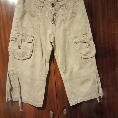 Cargo shorts used, khaki, size S