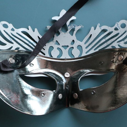 Carnival mask new in silver color