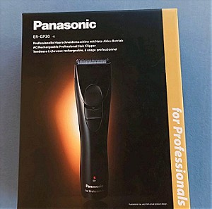 Panasonic Επαγγελματική Επαναφορτιζόμενη Κουρευτική Μηχανή Μαύρη ER-GP30