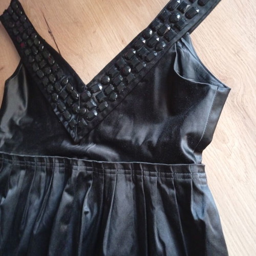 Zara women's satin dress black size L like new