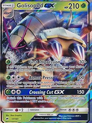 Golisopod GX 17/147 Burning Shadows collectible card new pokemon