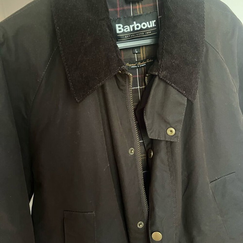 Barbour Men's Ashby Wax Jacket Dark Olive Size L like new