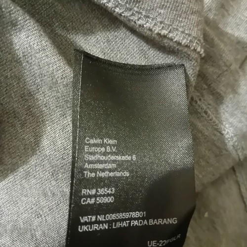 Calvin Klein men's T-shirt XXL gray like new, 100% cotton