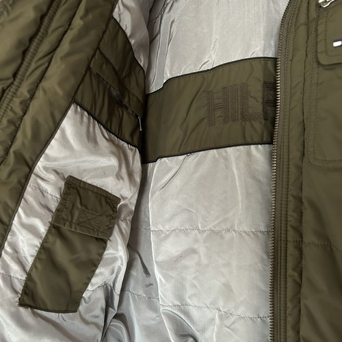 Tommy Hilfiger men's bomber jacket like new, olive green, size L