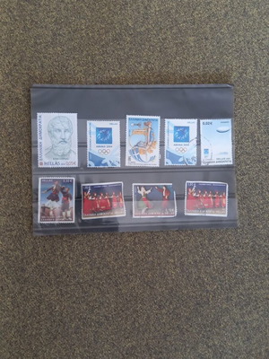 Greek stamps like new, set of 9, 2000-2019, Olympic games and traditional dances
