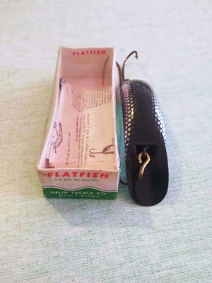 Helin Flatfish T55 Vintage Artificial Lure with Original Box & Leaflet