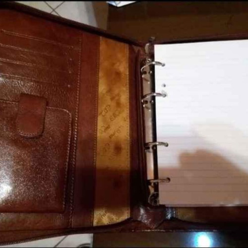 Leather agenda notebook