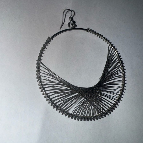 Earrings used gray and silver, sold together