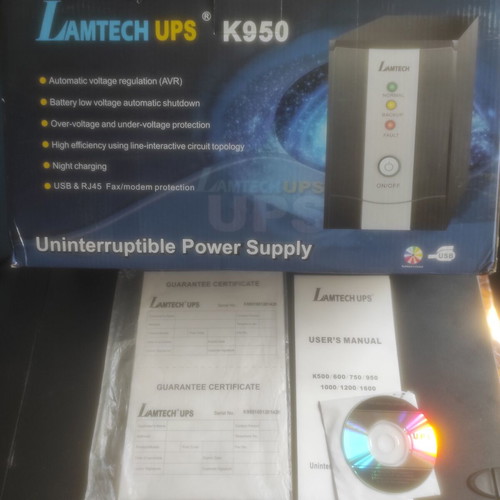 Lamtech UPS K950 uninterruptible power supply, non-working for repair or parts