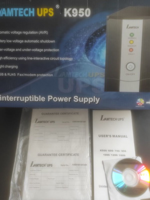 Lamtech UPS K950 uninterruptible power supply, non-working for repair or parts