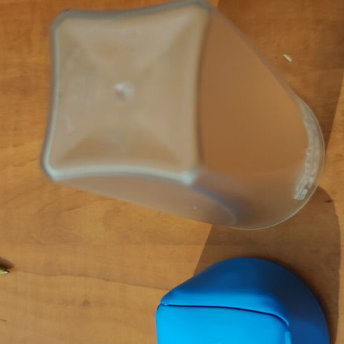 Nescafé Frappé shaker with blue lid