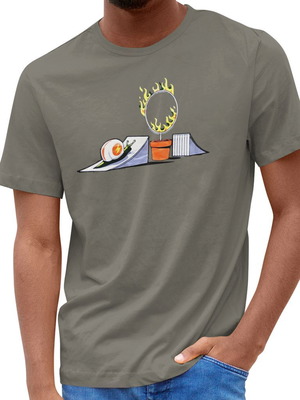 T-Shirt silk screen snail with helmet cotton new S,M,L,XL,2XL