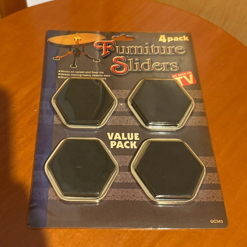 Furniture sliders set of 4 hexagonal pieces new