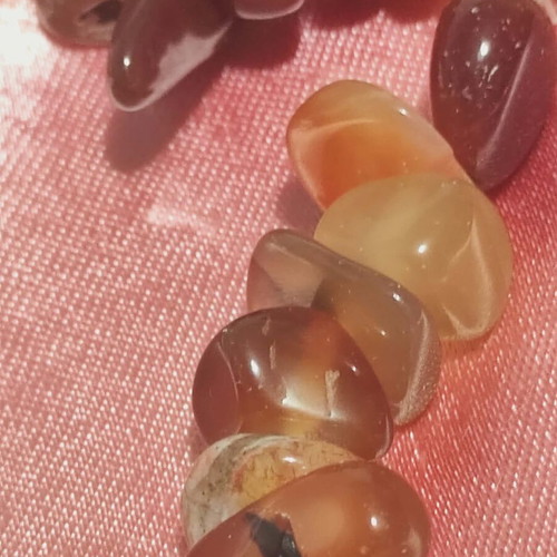 Carnelian stone necklace used