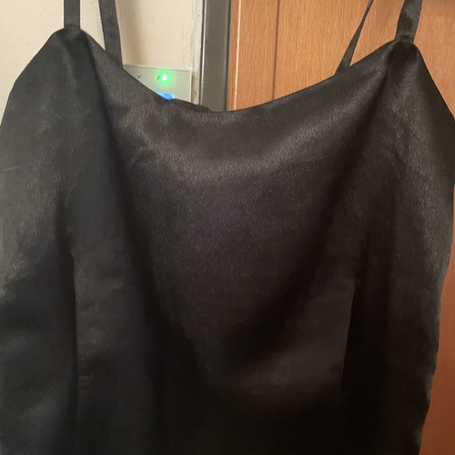 Raxevsky black satin blouse like new, size S