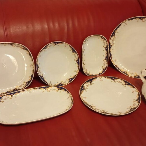 Wunsiedel Bavaria Porcelain 60-piece serving set new with gold