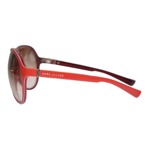 Marc Jacobs Vintage Oversized Aviator Sunglasses like new, red frame, brown lenses
