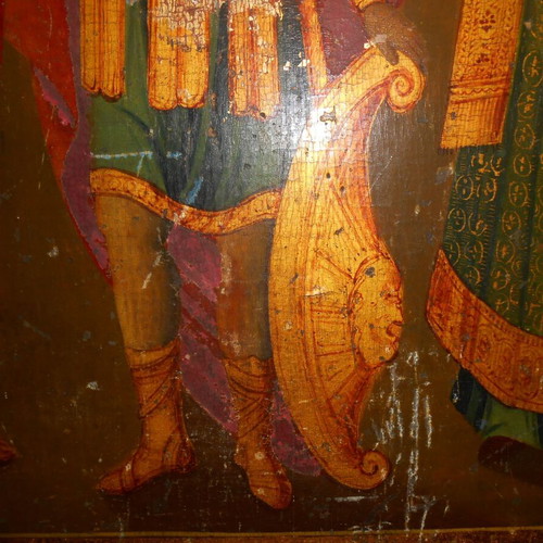 Rare 19th century religious icon used with authenticity certificate