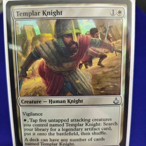 Magic the Gathering Templar Knight foil card like new