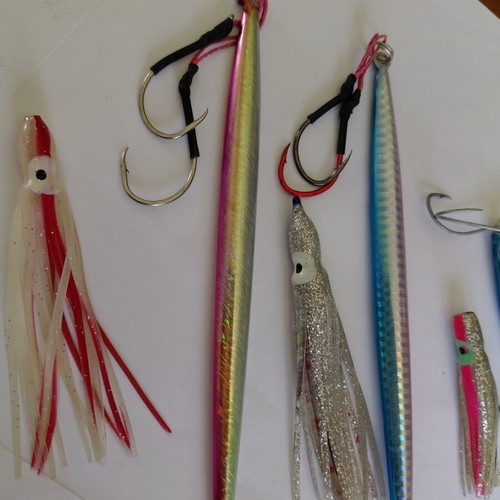Shore Jigging Jigs new, Pregio Slash 80gr, Hayabusa Jack Eye Shot 60gr, Oceanic Team 60gr