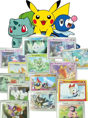 Pokemon cards πακέτο 90, holographic, απλές και κάρτες δύναμης, καινούργιες